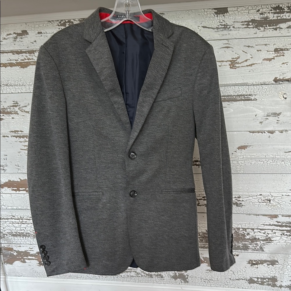 Zara Men's Charcoal Gray Knit Blazer